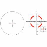 Credo® HX 1-6x24 First Focal Plane (FFP) Riflescope w/ Red MOA Segmented Circle, 30mm Tube, Satin Black, Low Capped Adjusters