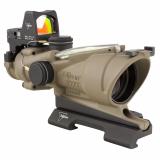4x32 ACOG® ECOS, Dual Illuminated Green Crosshair 5.56 Reticle Cerakote Flat Dark Earth