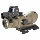 4x32 ACOG® ECOS, Dual Illuminated Green Crosshair 5.56 Reticle Cerakote Flat Dark Earth