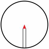 AccuPoint® 1-4x24 Riflescope w/ BAC, Red Triangle Post Reticle