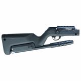OWYHEE Bolt Action Take Down Rifle, 22 WMR, 12.63" (16.5" OAL) SPX Barrel w/Attached Suppressor Shroud, Threaded 1/2x28, Matte Finish, Black, Magpul X-22 Takedown Backpacker Stock, 1 Magazine, 10 Rounds OHRSBX-TD22WMR-MB-OB-BLK