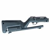 OWYHEE Bolt Action Take Down Rifle, 22 WMR, 16.5" Bull Barrel, Threaded 1/2x28, Matte Finish, Black, Magpul X-22 Takedown Backpacker Stock, 1 Magazine, 10 Rounds OHR-TD22WMR-MB-OB-BLK