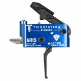 Trigger, Diamond Flat Trigger, Single Stage, Adjustable, 1.5-4.0LB Pull Weight, PVD Finished Hammer and Trigger Shoe, Anodized Finish, Blue AR0-SAB-14-NNF