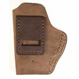 Uncle Mikes Inside Waistband Leather Holster, Size 1, Fits Most Small Frame Autos (CZ 2075/Kahr PM9/Ruger 380/ Walther PPK), Leather, Metal Clip, Ambidextrous, Brown UM-IWB-1-BRW-R
