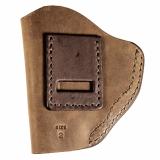 Uncle Mikes Inside Waistband Leather Holster, Size 2 , Fits Most Small Frame Revolvers (Ruger LCR/S&W J Frames/Taurus 85/856), Leather, Metal Clip, Ambidextrous, Brown UM-IWB-2-BRW-R