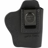 Uncle Mikes Inside Waistband Leather Holster, Size 4, Fits Most Large Frame Autos (CZ 75/ Glock 17/19/22/27/27/30/Sig P226/Springfield XD 9/S&W M&P 9), Leather, Metal Clip, Ambidextrous, Black UM-IWB-4-MBL-R