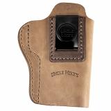 Uncle Mikes Inside Waistband Leather Holster, Size 5, Fits Most Medium/Large Frame Autos (H&K 45c/P2000USPc/VP9sk/Sig P320c/Springfield XDMc), Leather, Metal Clip, Ambidextrous, Brown UMLUM-IWB-5-BRW-R