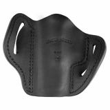 Uncle Mikes Outside Waistband Leather Holster, Size 2, Fits Most Medium/Large Frame Autos (1911 3" with Rail, Glock 17/19/26, M&P 9/Shield), Right Hand, Black UM-OWB-2-MBL-R