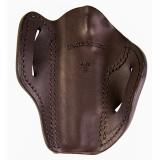 Uncle Mikes Outside Waistband Leather Holster, Size 3, Fits Most 4"/5" 1911 and Browning Hi Power, Right Hand, Brown UM-OWB-3-BRW-R