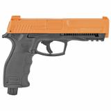 T4E HDP50, Pepper Ball Air Pistol, .50 Cal, 4" Barrel, Black and Orange Color, 6Rd, Inludes 10 Pepper and 10 Rubber Balls 2292131