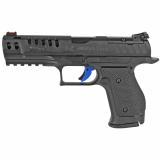 PPQ Q5 Match SF, Semi-automatic, Striker Fired, Full Size, 9MM, 5" Barrel, Steel Frame, Black Tenifer Finish, 15Rd, 3 Magazines, Fiber Optic Front and Adjustable Rear Sight, Optics Ready, Includes Mounting Plates for Trijicon, Leupold, and Docter Optics