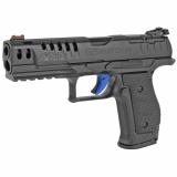 PPQ Q5 Match SF, Semi-automatic, Striker Fired, Full Size, 9MM, 5" Barrel, Steel Frame, Black Tenifer Finish, 15Rd, 3 Magazines, Fiber Optic Front and Adjustable Rear Sight, Optics Ready, Includes Mounting Plates for Trijicon, Leupold, and Docter Optics