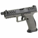 PDP Pro, Striker Fired, Semi-automatic, Polymer Frame Pistol, Full Size, 9MM, 5.1" Threaded Barrel, Matte Finish, Black Slide, Tungsten Gray Frame, Adjustable Rear Sight, Optics Ready, 18 Rounds, 2 Magazines 2877503