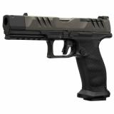 PDP PRO-X, Semi-automatic, Striker Fired, Polymer Frame Pistol, Full Size, 9MM, 4.6" Barrel, 1/2x28 Threaded, Tenifer Finish, Black, Adjustable Sights, Optics Ready, 20 Rounds, Includes Parker Mountain Machine Compensator 4796036