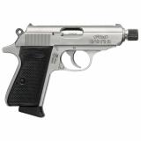 PPK/S SD | 32ACP, 3.3" Threaded Barrel, Steel Construction, Stainless Finish, Fixed Sights, 7 Rounds, 2 Magazines, Semi-automatic, Metal Frame Pistol, Compact