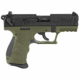 P22Q, Semi-automatic, Double Action, Compact, 22LR, 3.4" Barrel, Polymer Frame, Military Green Finish, 10Rd 2 Magazines, 3 Dot Polymer Sights NOT TRANSFERABLE IN MN-MELTING POINT RESTRICTION