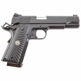 CQB, 1911, Semi-automatic, Metal Frame Pistol, Full Size, 45 ACP, 5" Barrel, Steel Frame, Armor Tuff Finish, Black, G10 Starburst Grips, Fiber Optic Front Sight and Rear Battlesight, Ambidextrous Thumb Safety, 8 Rounds, (2) 47D 8-Round Magazines CQB-FS-4