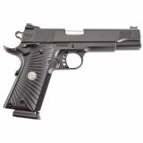 CQB, 1911, Semi-automatic, Metal Frame Pistol, Full Size, 9MM, 5" Barrel, Steel Frame, Armor Tuff Finish, Black, G10 Starburst Grips, Fiber Optic Front Sight and Rear Battlesight, Ambidextrous Thumb Safety, 10 Rounds, (2) 500-9 10-Round Magazines CQB-FS-