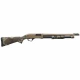 SXP Defender, Pump Action Shotgun, 12 Gauge, 3" Chamber, 18" Barrel, Perma-Cote Finish, Flat Dark Earth, Woodland Furniture, Fiber Optic Front Sight, 5 Rounds 512435395