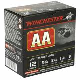 AA Target, 12 Gauge, 2.75", #8, 2.75 Dram, 1.125 oz., Shotshell AA128