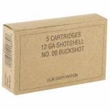 Military Grade 12 Gauge 2.75 Inch 1325 FPS 9 Pellets 00 Buckshot Five Rounds