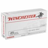 USA Brand .45 ACP 230 Grain Full Metal Jacket 50 Per Box