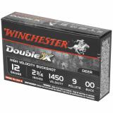 Double X High Velocity Buckshot Copper Plated Buffered 12 Gauge 2.75 Inch 1450 FPS 9 Pellets 00 Buck