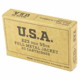 USA Lake City |223 Remington, 55Gr, Full Metal Jacket, 20 Rounds