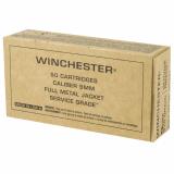 Winchester Service Grade |9MM, 115Gr, Full Metal Jacket, 50 Round Box SG9W