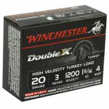Double X High Velocity Turkey Loads Copper Plated Buffered 20 Gauge 3 Inch 1200 FPS 1.312 Ounce 4 Shot