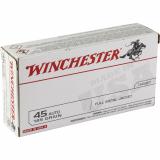 USA Brand .45 ACP 185 Grain Full Metal Jacket Flat Nose 50 Per Box
