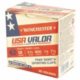 USA VALOR, 12 Gauge, 2.75", #7.5 Shot, 25 Round Box USAV127