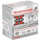 Super-X Xpert Steel Waterfowl Load 12 Gauge 2.75 Inch 1550 FPS 1.0625 Ounce 4 Steel Shot