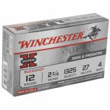Super-X Buffered Buckshot 12 Gauge 2.75 Inch 1325 FPS 27 Pellets 4 Shot