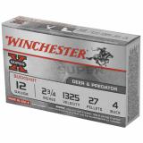 Super-X Buffered Buckshot 12 Gauge 2.75 Inch 1325 FPS 27 Pellets 4 Shot