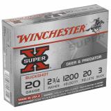 Super-X Buffered Buckshot 20 Gauge 2.75 Inch 1200 FPS 20 Pellets 3 Buck