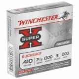 Super-X Buffered Buckshot .410 Gauge 2.5 Inch 1300 FPS 3 Pellets 000 Buck