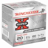 Super-X Game Load 20 Gauge 2.75 Inch 1210 FPS .875 Ounce 7.5 Shot
