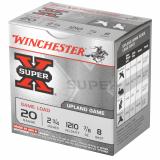 Super-X Game Load 20 Gauge 2.75 Inch 1210 FPS .875 Ounce 8 Shot