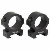 Vapor Horizontal, 1", Medium Rings, Matte Finish, Black, Fits Picatinny V601M