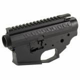 T15, Billet AR-15 Receiver Set, Anodized Finish, Black, Includes Upper and Lower Stripped Reciever T15-SET-BLK