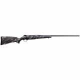 Mark V, Backcountry 2.0 Ti, Bolt Action Rifle, 280Ackley Improved, 24" Flutted Titanium Barrel, #1 Contour, Cerakoted Finish, Graphite Black, Grey and White Sponge Accents, Exposed Carbon Fiber Stock, Muzzle Brake, 4 Rounds, Right Hand MBT20N280AR6B