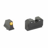 R3D 2.0, Suppressor Height Night Sight, For Glock 17/19/22/23/24/26/27/31/32/33/34/35/36, Orange Front Outline, Green Front/Rear Tritium GL-R204P-6N