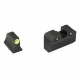 R3D 2.0, Suppressor Height Night Sight, For Glock  20/21/29/30/30S/37/41, Green Front Outline, Green Front/Rear Tritium GL-R205P-6G