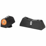 DXT2 Big Dot Tritium Front, White Stripe Express Rear, Fits Glock 42/43, Green with Orange Outline GL-0011S-5N