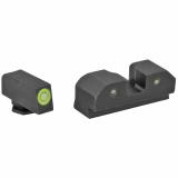 RAM Night Sights, Green Front Dot, Fits Glock 17,19,22,23,24,26,27,31,32,33,34,35,36,38, Steel/Blued GL-R012P-6G