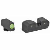 RAM Night Sights, Green Front Dot, Fits Glock 42, 43, 43X, 48, Steel/Blued GL-R014P-6G