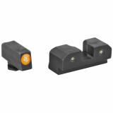 RAM Night Sights, Orange Front Dot, Fits Glock 42, 43, 43X, 48, Steel/Blued GL-R014P-6N