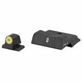 DXT2 Big Dot Tritium Front, White Stripe Express Rear, Fits S&W M&P Full Size and Compact, Green with Yellow Outline SW-0029S-5Y