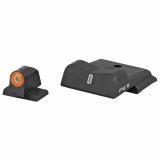 DXT2 Big Dot Tritium Front, White Stripe Express Rear, Fits S&W M&P SHIELD, Green with Orange Outline SW-0030S-5N